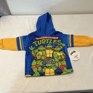 TMNT Nickelodeon Boys 12 Months 2014 Teenage Mutant Ninja Turtle Hoodie Blue NWT